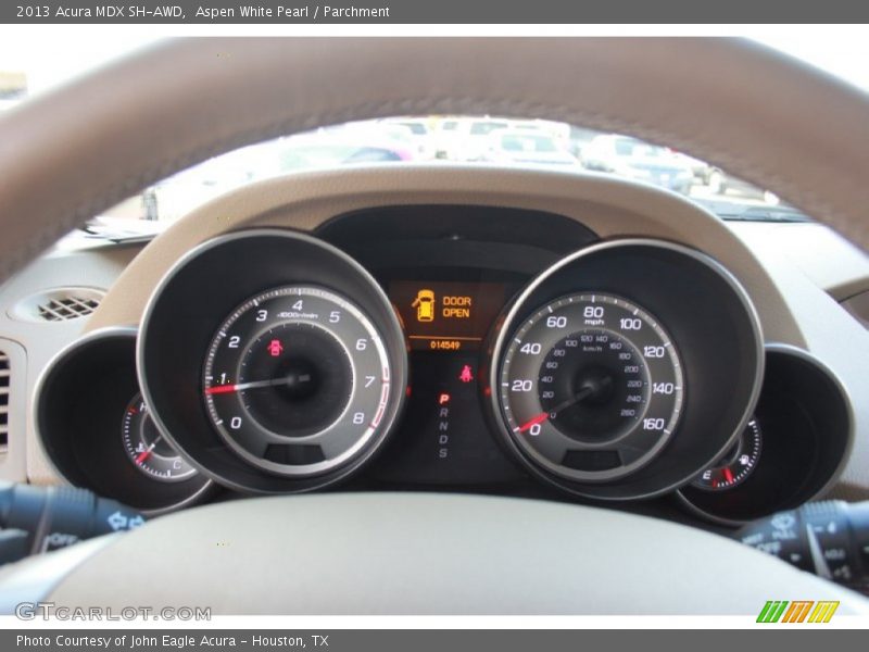 Aspen White Pearl / Parchment 2013 Acura MDX SH-AWD