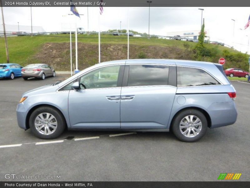 Celestial Blue Metallic / Gray 2014 Honda Odyssey EX