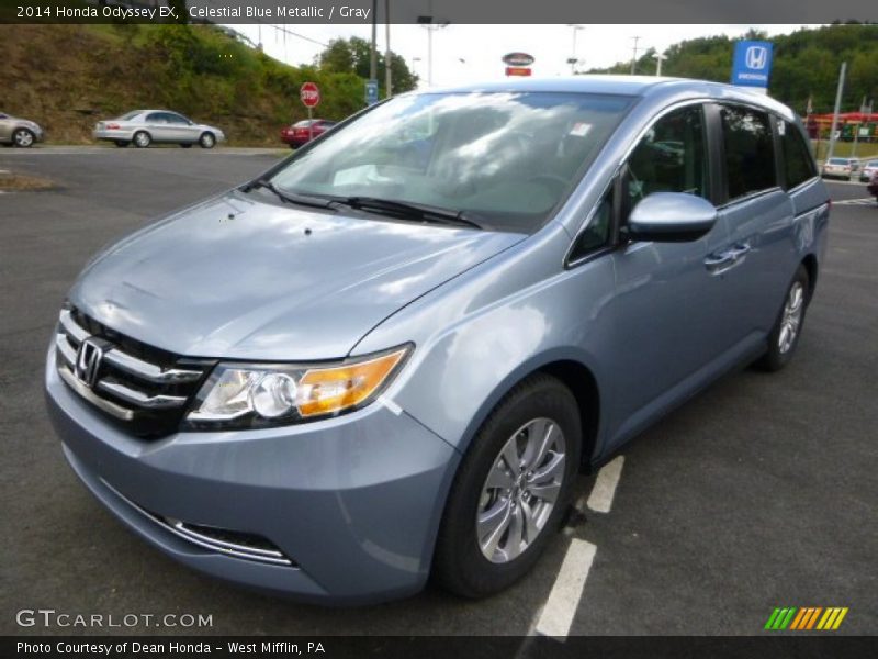 Celestial Blue Metallic / Gray 2014 Honda Odyssey EX