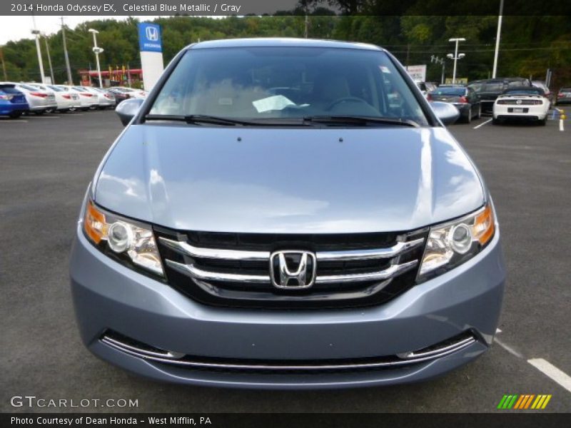 Celestial Blue Metallic / Gray 2014 Honda Odyssey EX