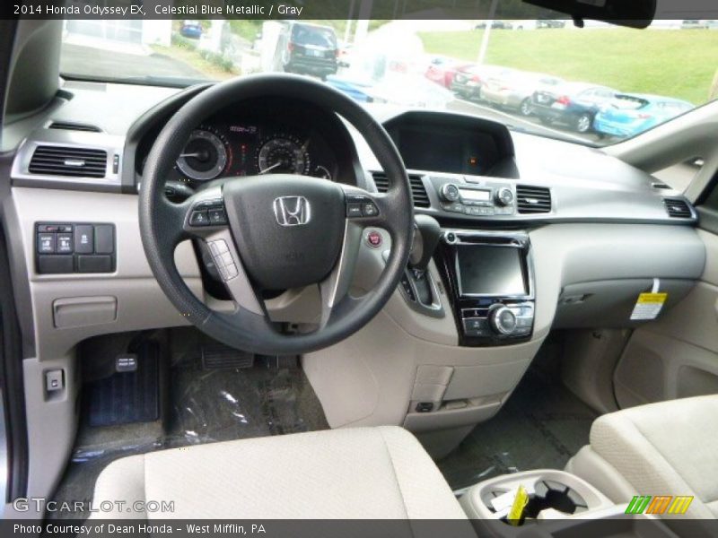 Celestial Blue Metallic / Gray 2014 Honda Odyssey EX