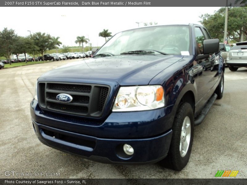 Dark Blue Pearl Metallic / Medium Flint 2007 Ford F150 STX SuperCab Flareside