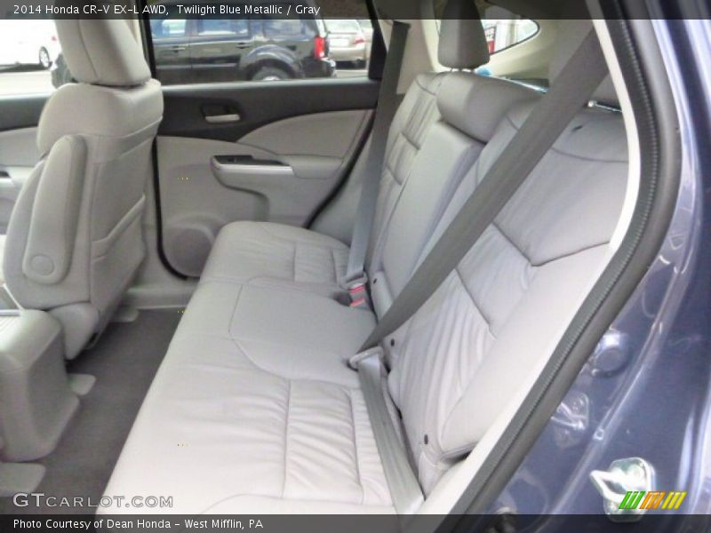 Twilight Blue Metallic / Gray 2014 Honda CR-V EX-L AWD