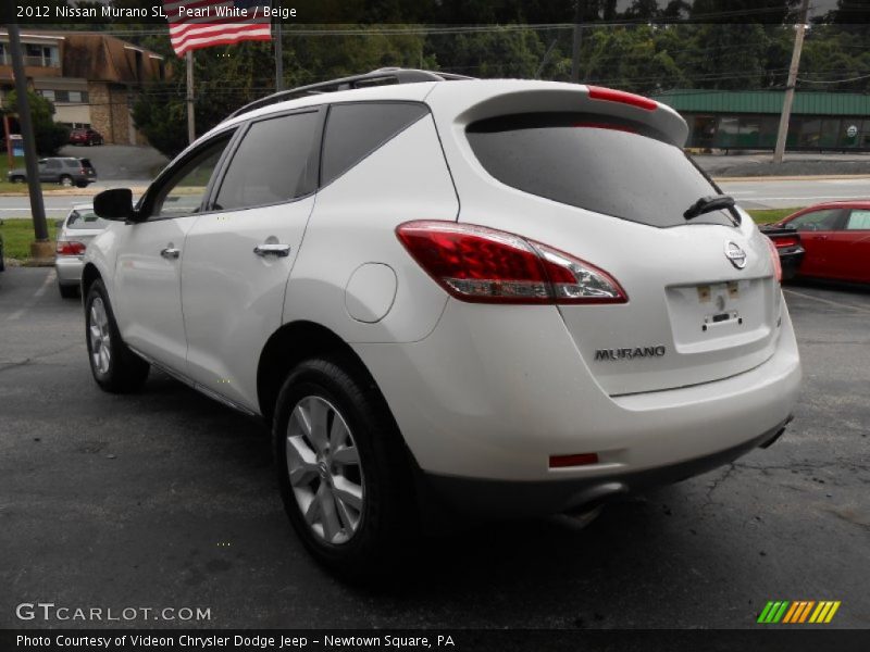 Pearl White / Beige 2012 Nissan Murano SL