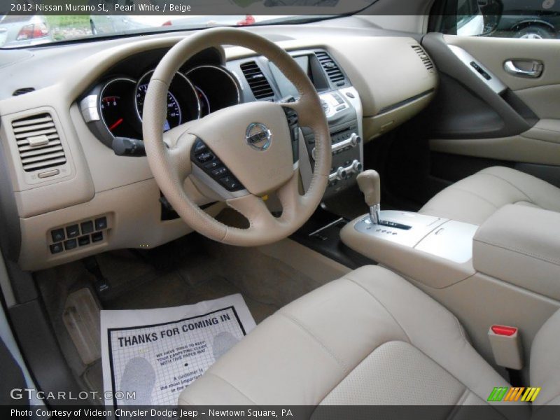 Pearl White / Beige 2012 Nissan Murano SL