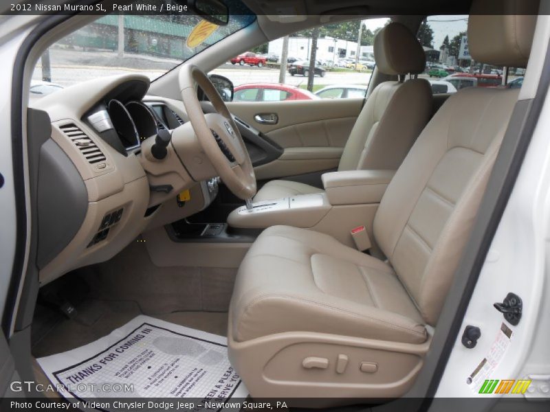 Pearl White / Beige 2012 Nissan Murano SL