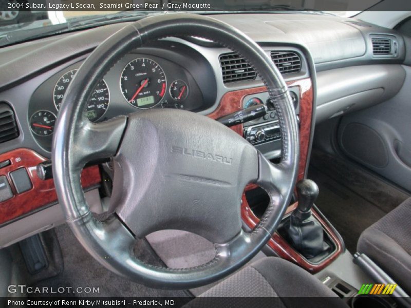Seamist Green Pearl / Gray Moquette 2004 Subaru Legacy L Sedan