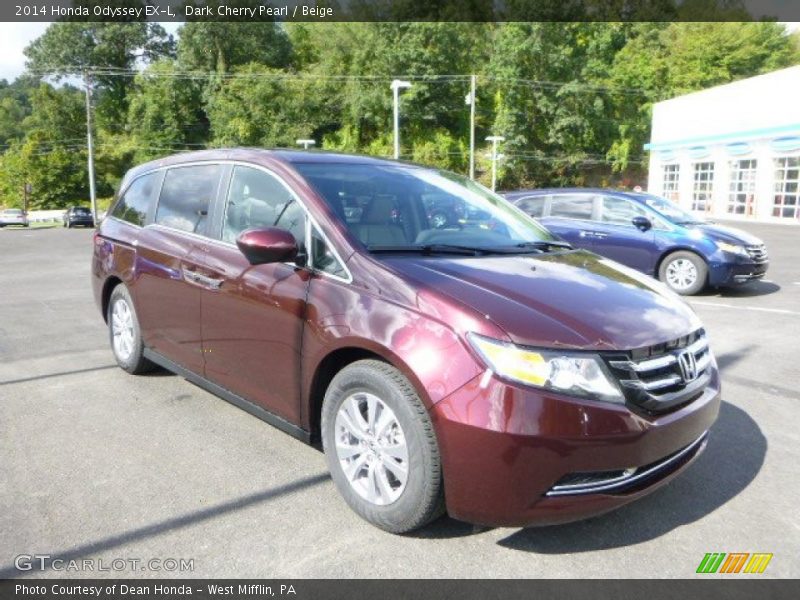 Dark Cherry Pearl / Beige 2014 Honda Odyssey EX-L