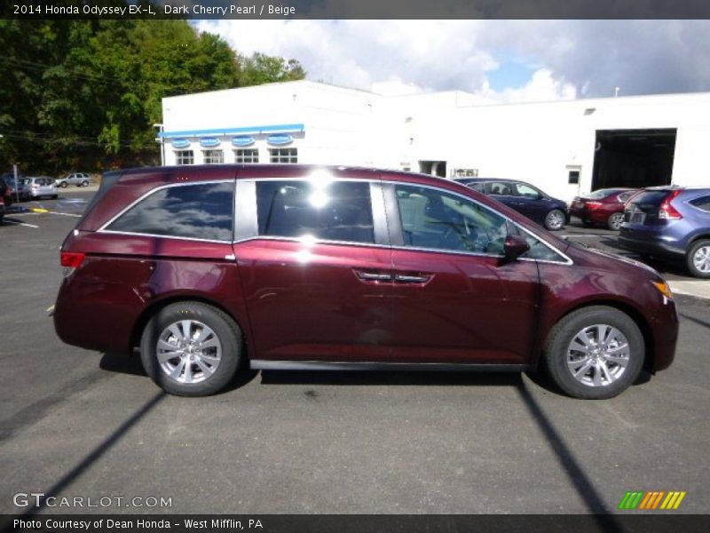 Dark Cherry Pearl / Beige 2014 Honda Odyssey EX-L