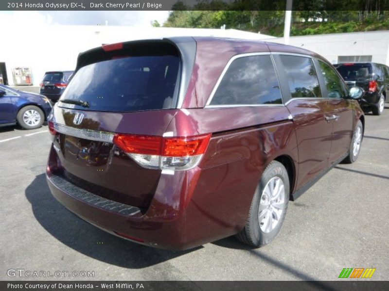 Dark Cherry Pearl / Beige 2014 Honda Odyssey EX-L