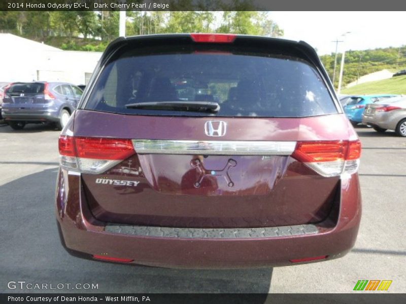 Dark Cherry Pearl / Beige 2014 Honda Odyssey EX-L