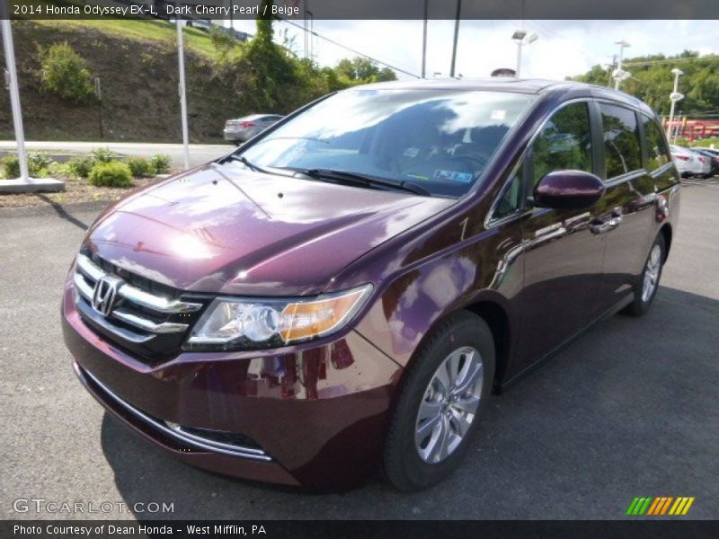 Dark Cherry Pearl / Beige 2014 Honda Odyssey EX-L