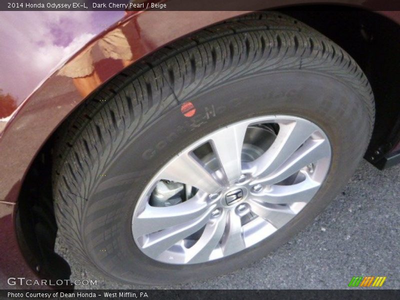 Dark Cherry Pearl / Beige 2014 Honda Odyssey EX-L
