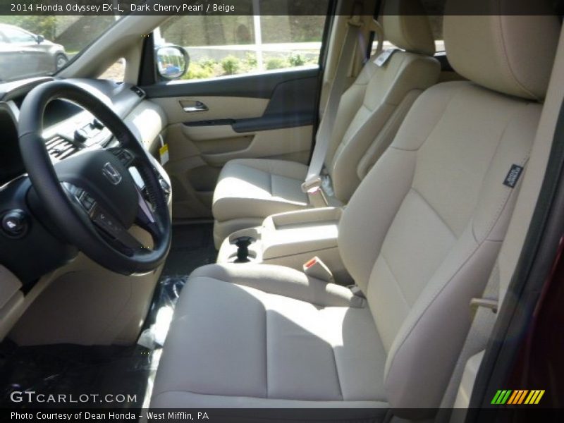 Dark Cherry Pearl / Beige 2014 Honda Odyssey EX-L