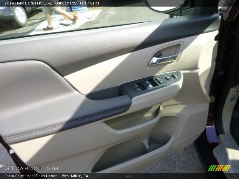 Dark Cherry Pearl / Beige 2014 Honda Odyssey EX-L