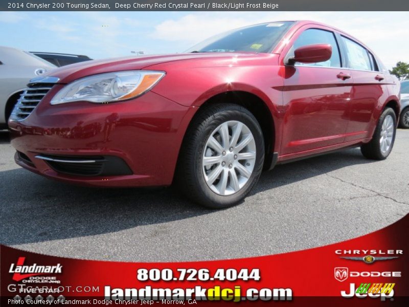 Deep Cherry Red Crystal Pearl / Black/Light Frost Beige 2014 Chrysler 200 Touring Sedan