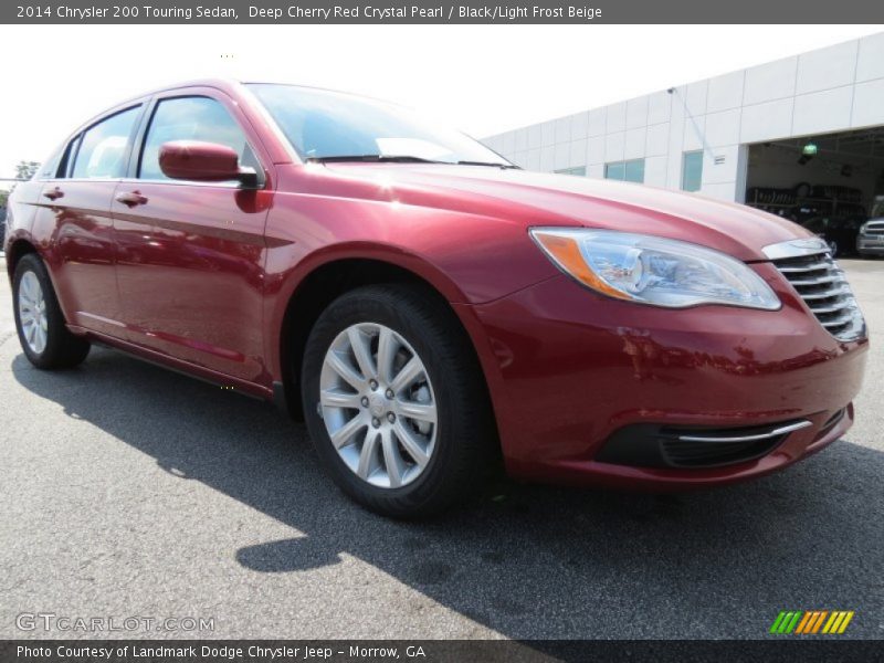 Deep Cherry Red Crystal Pearl / Black/Light Frost Beige 2014 Chrysler 200 Touring Sedan