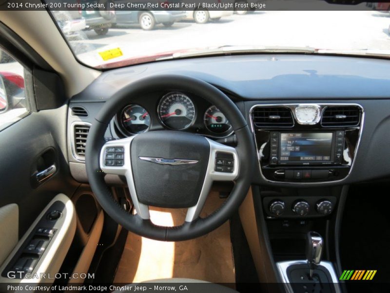 Deep Cherry Red Crystal Pearl / Black/Light Frost Beige 2014 Chrysler 200 Touring Sedan