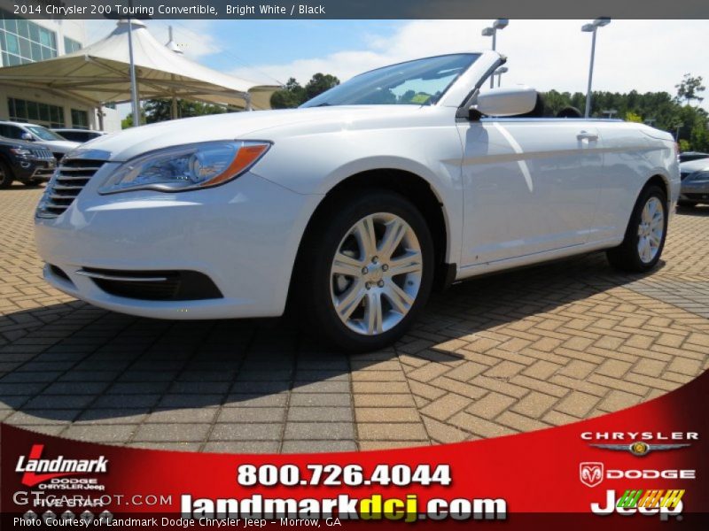 Bright White / Black 2014 Chrysler 200 Touring Convertible
