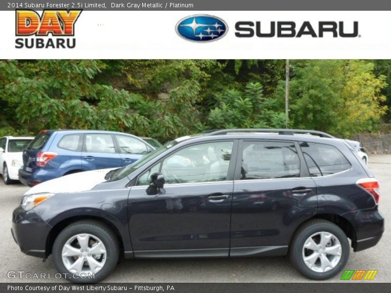 Dark Gray Metallic / Platinum 2014 Subaru Forester 2.5i Limited