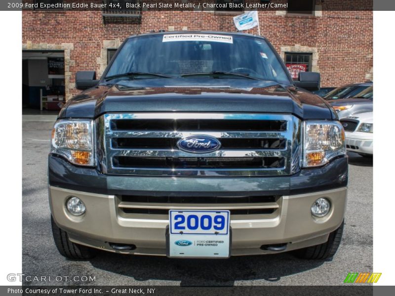 Black Pearl Slate Metallic / Charcoal Black Leather/Camel 2009 Ford Expedition Eddie Bauer 4x4