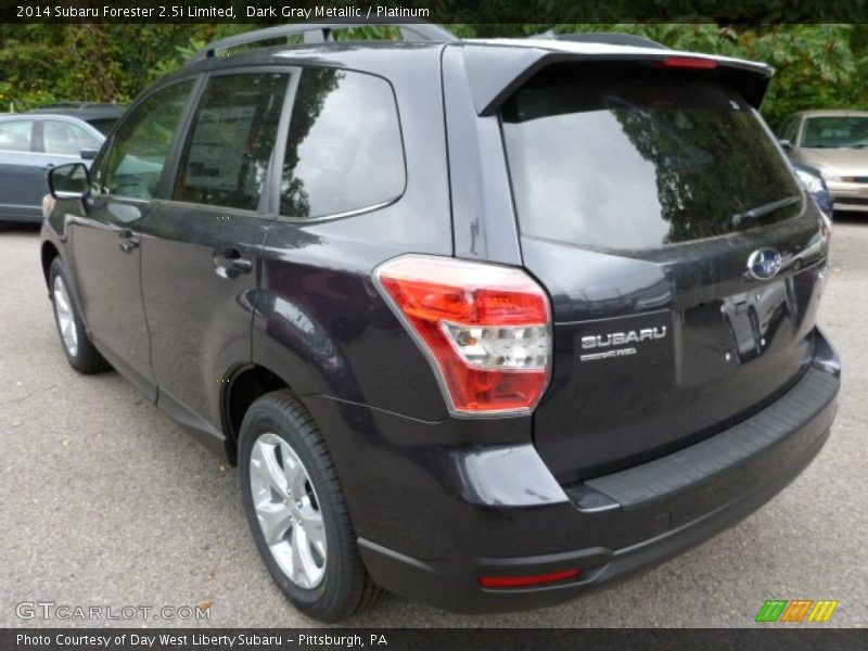 Dark Gray Metallic / Platinum 2014 Subaru Forester 2.5i Limited