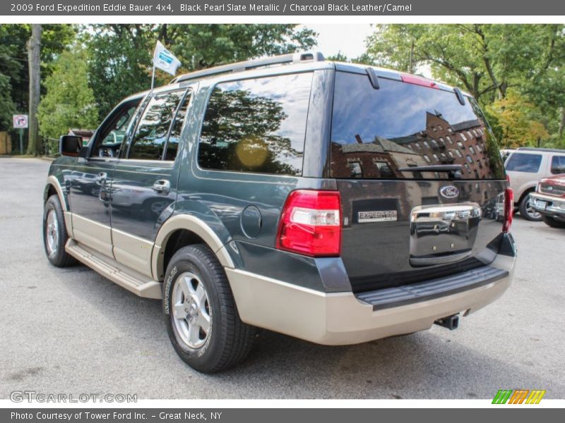 Black Pearl Slate Metallic / Charcoal Black Leather/Camel 2009 Ford Expedition Eddie Bauer 4x4