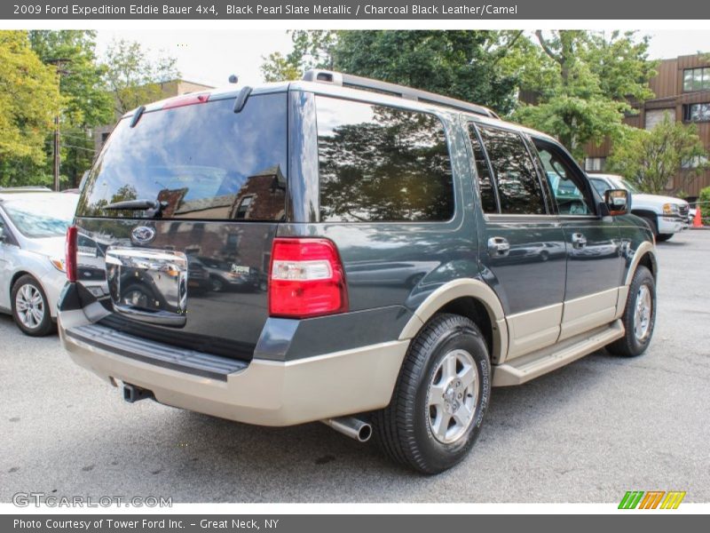 Black Pearl Slate Metallic / Charcoal Black Leather/Camel 2009 Ford Expedition Eddie Bauer 4x4