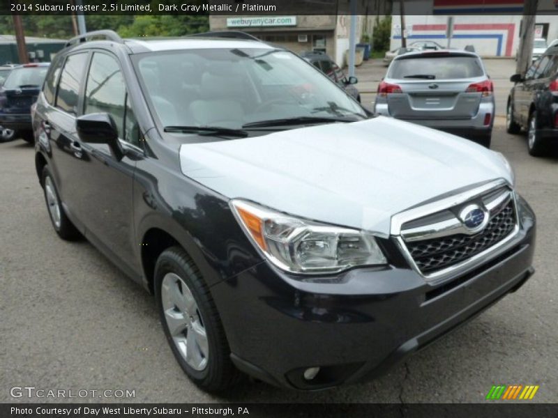 Dark Gray Metallic / Platinum 2014 Subaru Forester 2.5i Limited