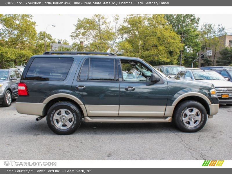 Black Pearl Slate Metallic / Charcoal Black Leather/Camel 2009 Ford Expedition Eddie Bauer 4x4