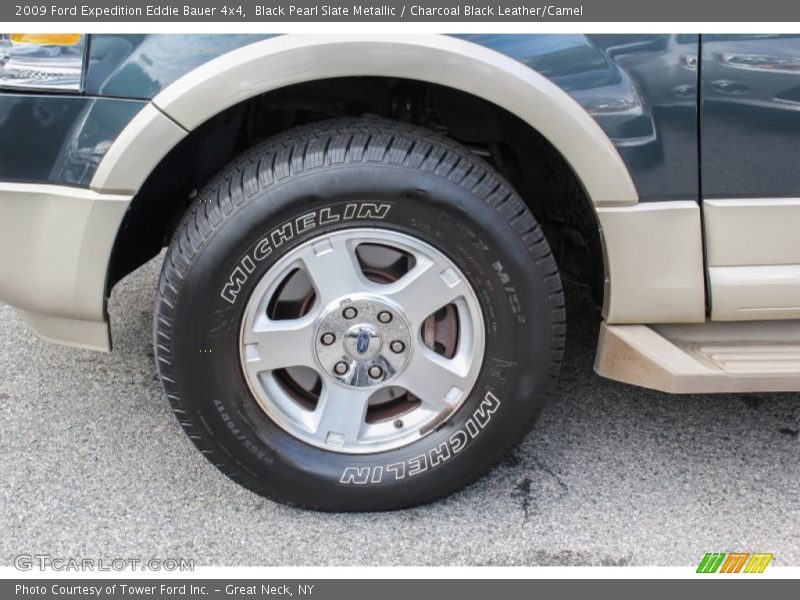 Black Pearl Slate Metallic / Charcoal Black Leather/Camel 2009 Ford Expedition Eddie Bauer 4x4