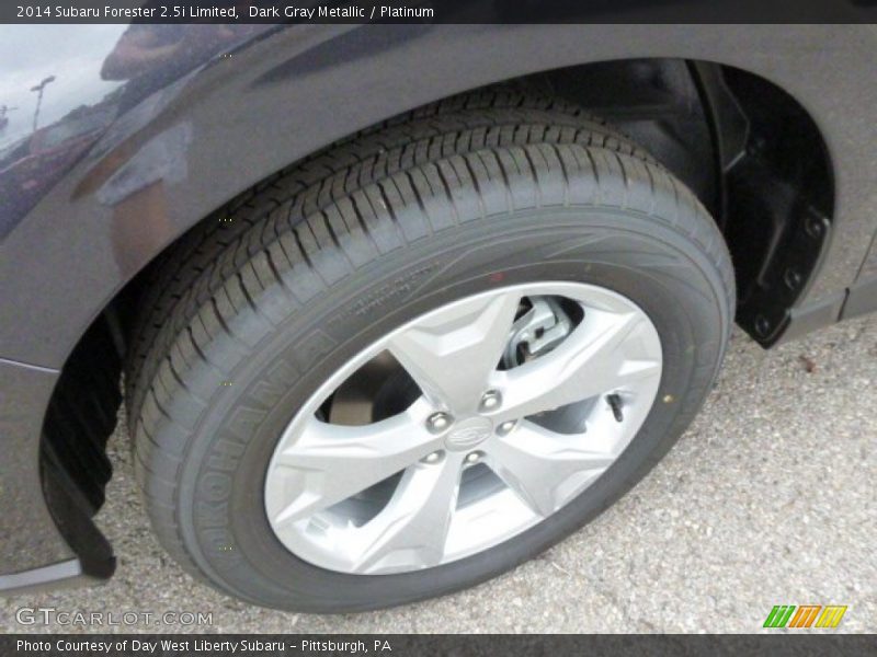 Dark Gray Metallic / Platinum 2014 Subaru Forester 2.5i Limited
