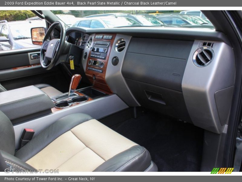 Black Pearl Slate Metallic / Charcoal Black Leather/Camel 2009 Ford Expedition Eddie Bauer 4x4