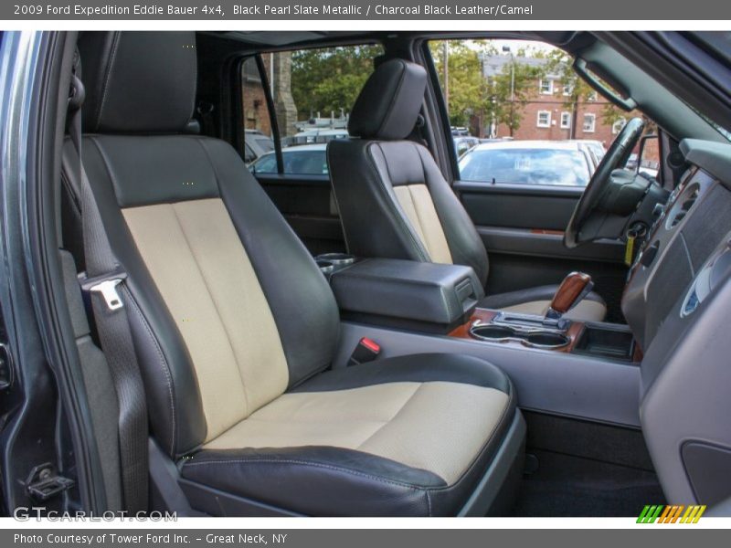 Black Pearl Slate Metallic / Charcoal Black Leather/Camel 2009 Ford Expedition Eddie Bauer 4x4