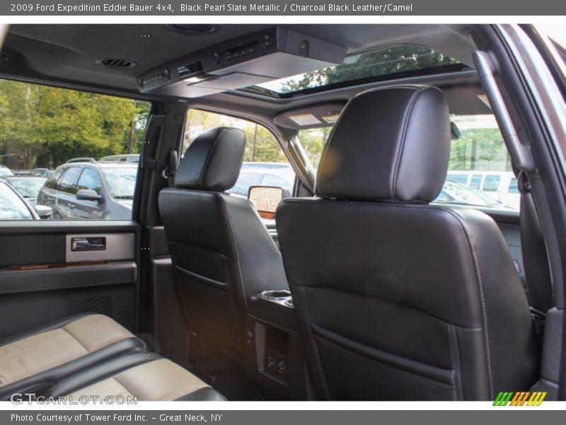 Black Pearl Slate Metallic / Charcoal Black Leather/Camel 2009 Ford Expedition Eddie Bauer 4x4
