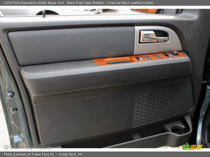 Black Pearl Slate Metallic / Charcoal Black Leather/Camel 2009 Ford Expedition Eddie Bauer 4x4