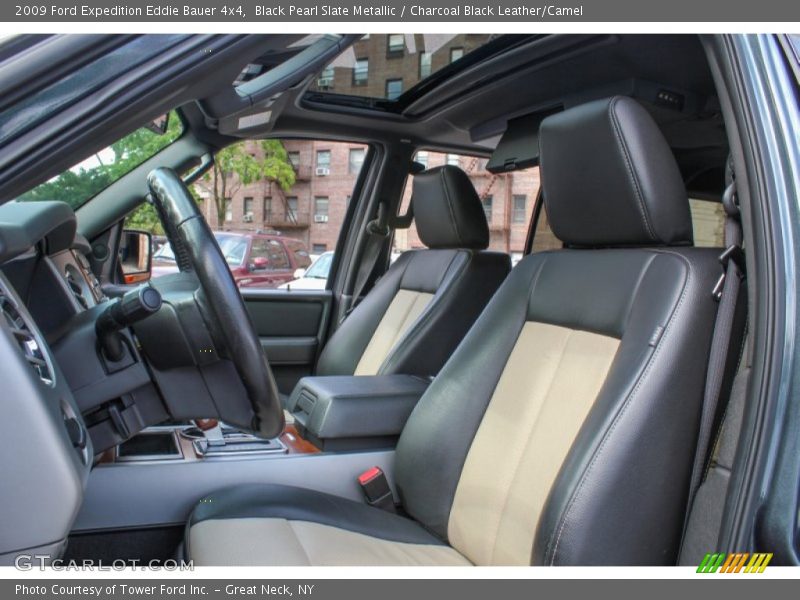 Black Pearl Slate Metallic / Charcoal Black Leather/Camel 2009 Ford Expedition Eddie Bauer 4x4