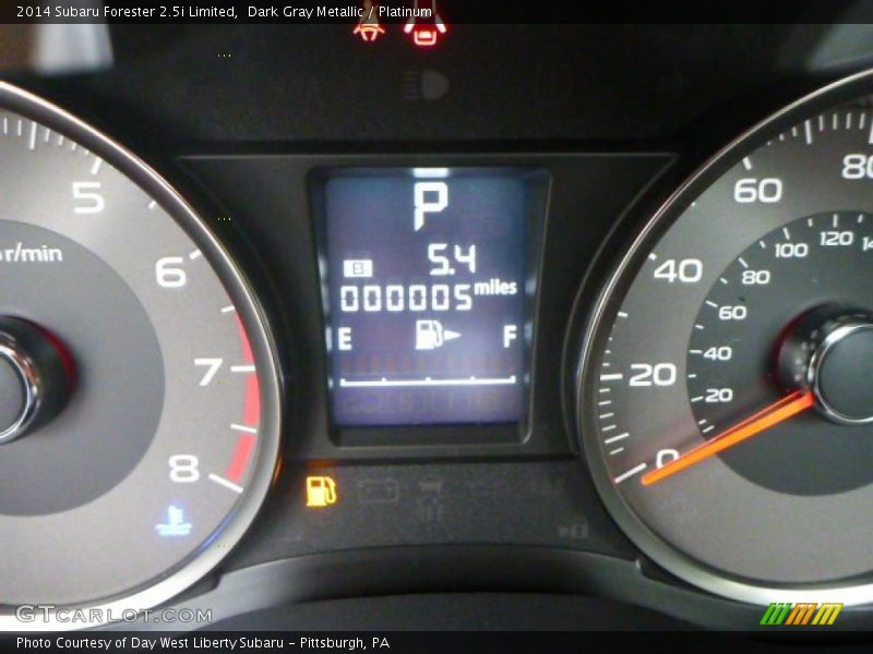 Dark Gray Metallic / Platinum 2014 Subaru Forester 2.5i Limited