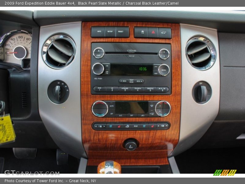 Black Pearl Slate Metallic / Charcoal Black Leather/Camel 2009 Ford Expedition Eddie Bauer 4x4