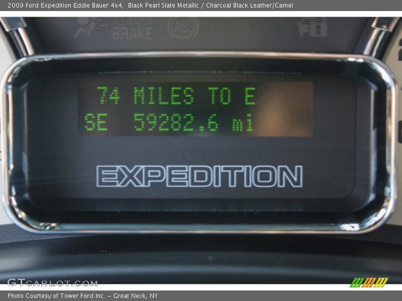 Black Pearl Slate Metallic / Charcoal Black Leather/Camel 2009 Ford Expedition Eddie Bauer 4x4