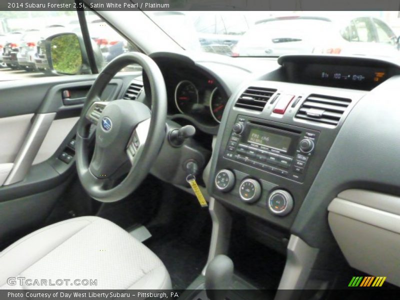 Satin White Pearl / Platinum 2014 Subaru Forester 2.5i