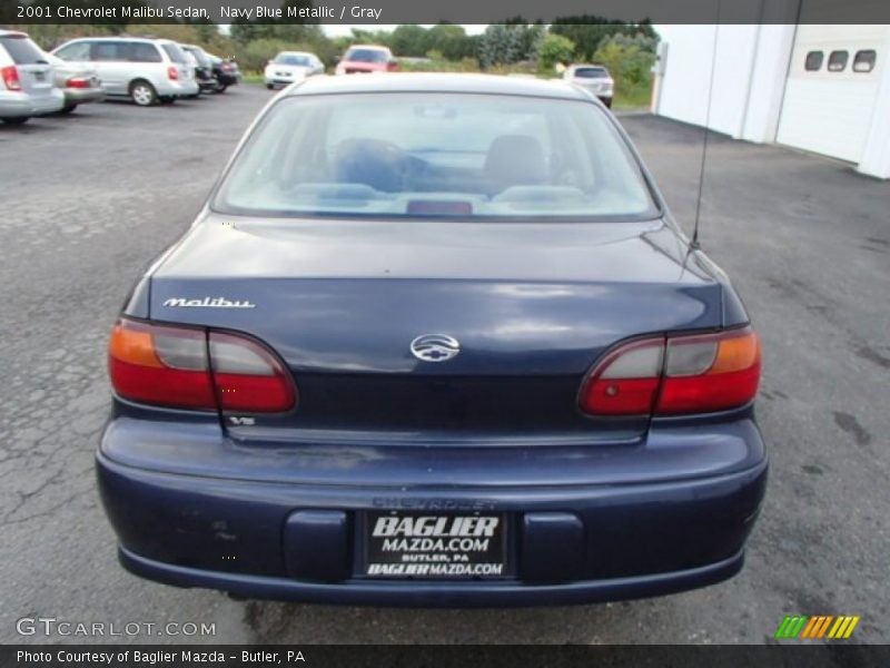 Navy Blue Metallic / Gray 2001 Chevrolet Malibu Sedan