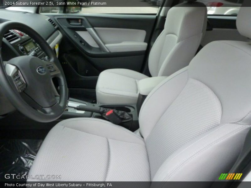 Satin White Pearl / Platinum 2014 Subaru Forester 2.5i