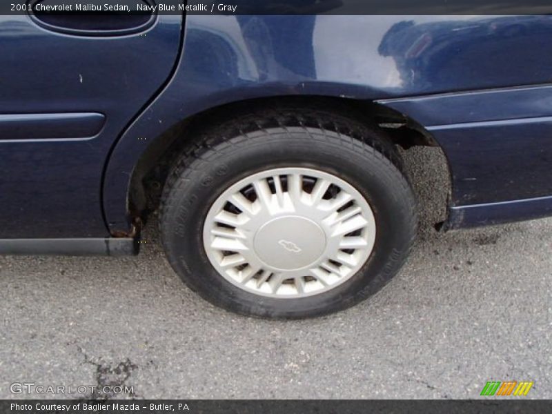 Navy Blue Metallic / Gray 2001 Chevrolet Malibu Sedan