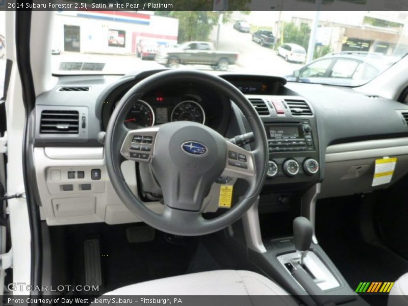 Satin White Pearl / Platinum 2014 Subaru Forester 2.5i