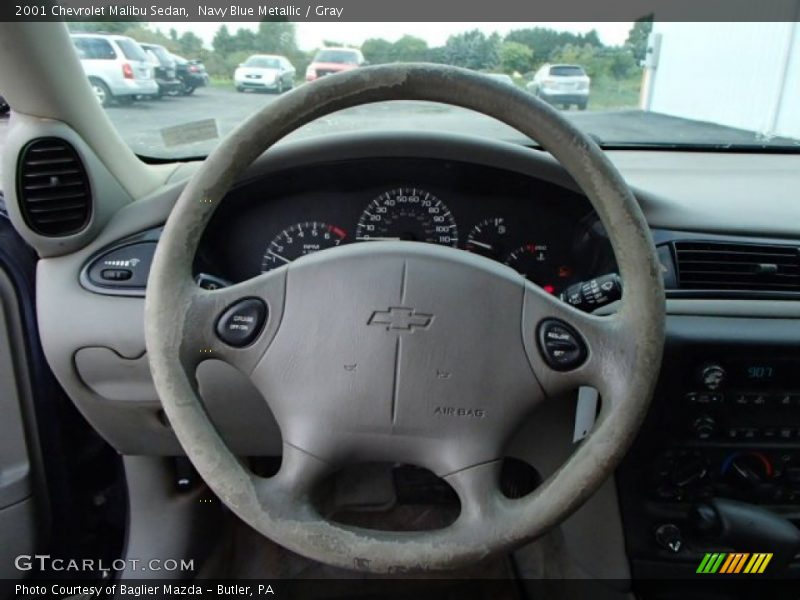Navy Blue Metallic / Gray 2001 Chevrolet Malibu Sedan