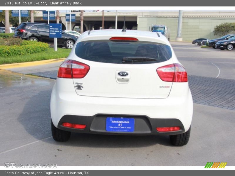 Clear White / Black 2013 Kia Rio EX 5-Door