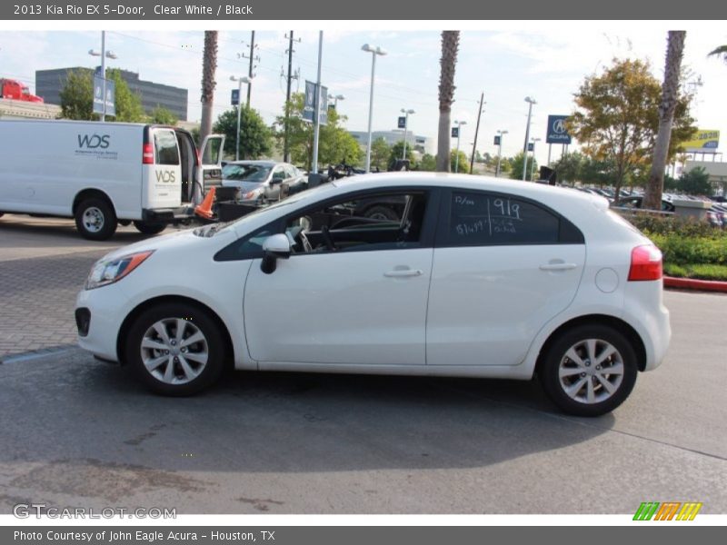 Clear White / Black 2013 Kia Rio EX 5-Door