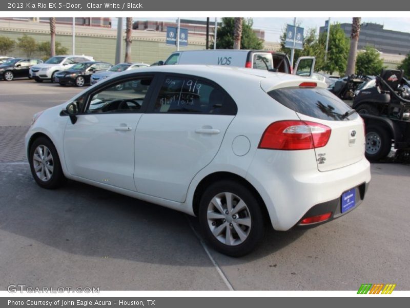 Clear White / Black 2013 Kia Rio EX 5-Door