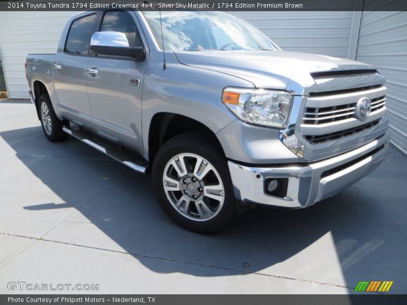 Silver Sky Metallic / 1794 Edition Premium Brown 2014 Toyota Tundra 1794 Edition Crewmax 4x4